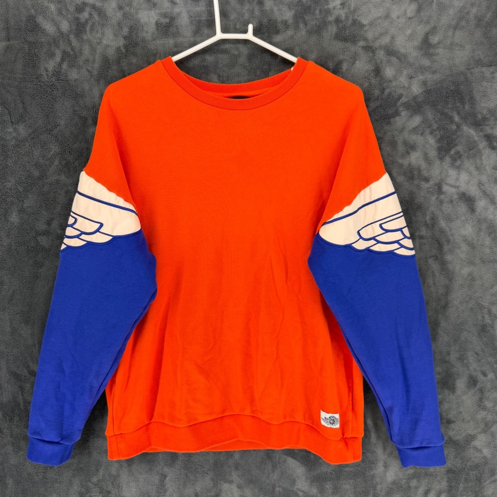 Jordan Brand Orange‎ Blue Wing Graphic Crewneck Sweatshirt Men's Size L